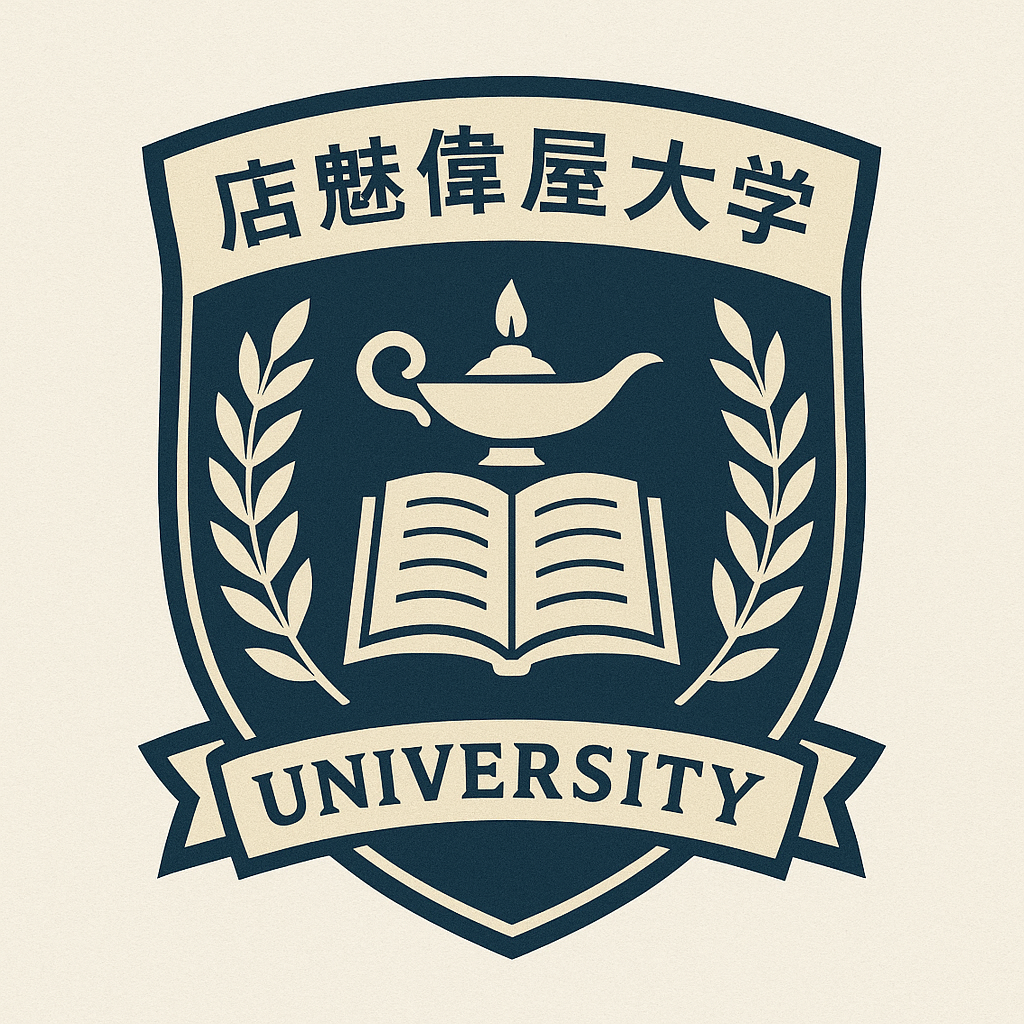 店魅偉屋大学ロゴ